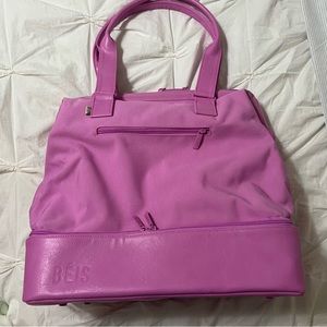 BEIS berry mini weekender. EUC